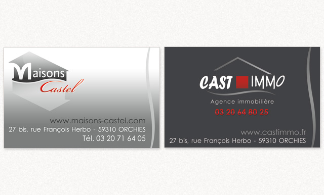 carte de visite Maisons Castel - Cast-immo