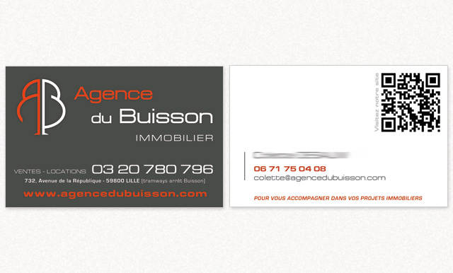 carte de visite Agence du Buisson
