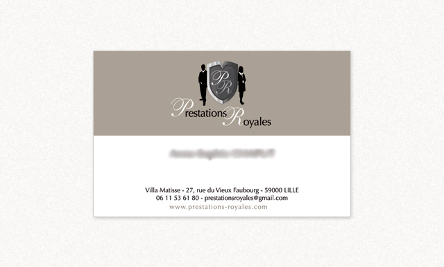carte de visite Prestations Royales