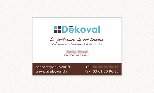 carte de visite Dekoval