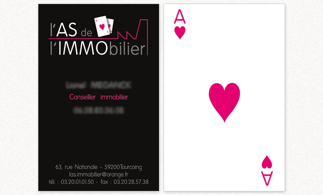 carte de visite L'As de l'immobilier