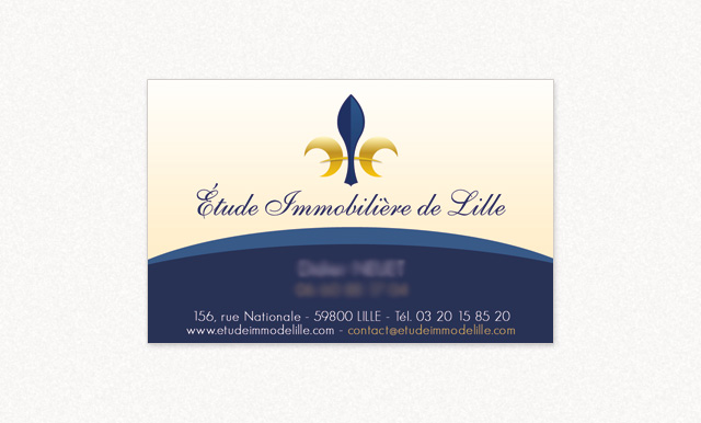 carte de visite &Eacute;tude Immobili&egrave;re de Lille