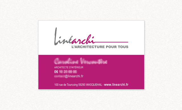 carte de visite Lin&eacute;archi