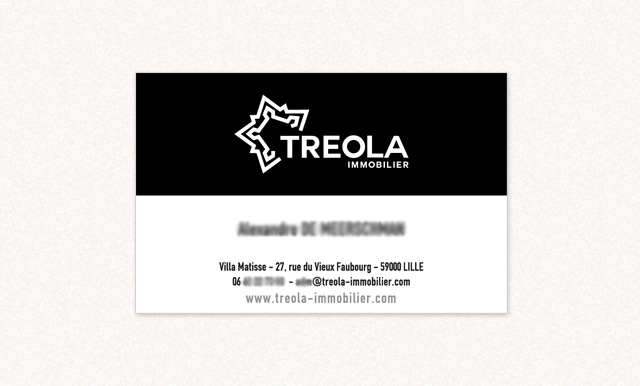 carte de visite Treola immobilier