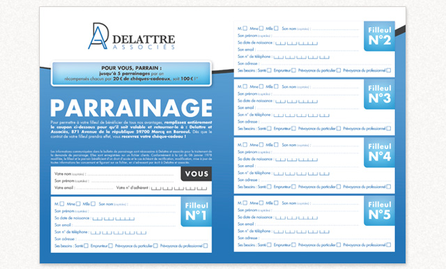 plaquette Delattre et associés format A4 ouvert